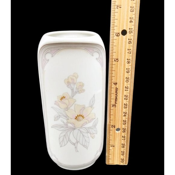 Kaiser Chantal Bud Vase Porcelain Flowers West Germany Vintage K Nossek 6" AK - Picture 2 of 16